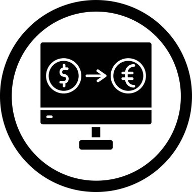 Para için. Web simgesi basit illüstrasyon