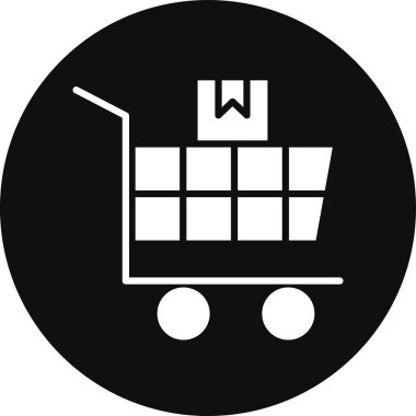 El arabası. Web simgesi basit illüstrasyon