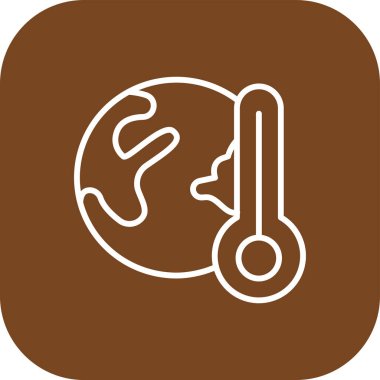 Termometre simgesinin vektör illüstrasyonu