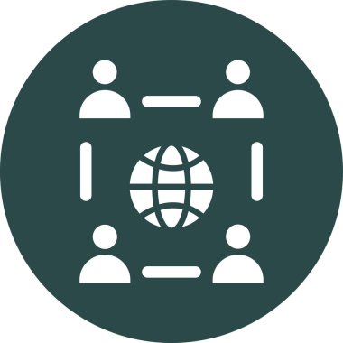 şebeke. Web simgesi basit illüstrasyon