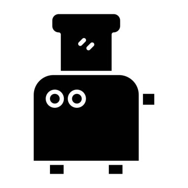 Siyah beyaz mutfak simgesinin vektör çizimi