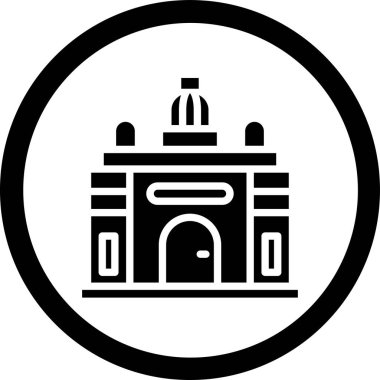 Modern yapı simgesinin vektör illüstrasyonu