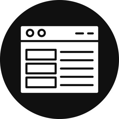 Web tarayıcı vektör çizgisi simgesi