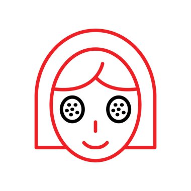 Gözleri ve gözleri olan bir kadın.