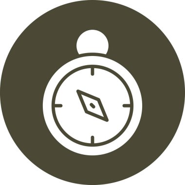Pusula. Web simgesi basit illüstrasyon