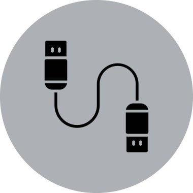 usb simge vektör illüstrasyonu