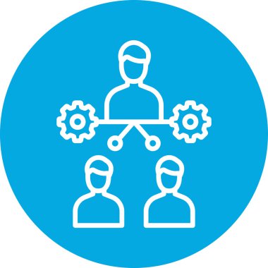 Takım. Web simgesi basit illüstrasyon