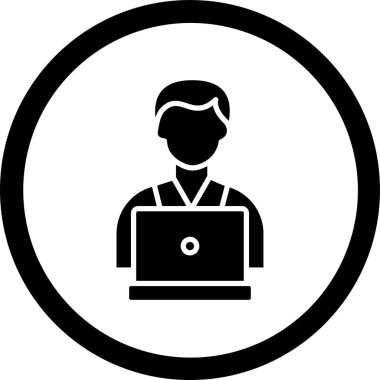 iş adamı simgesi vektör illüstrasyonu