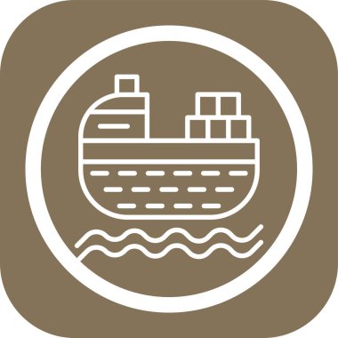 Gemi. Web simgesi basit illüstrasyon