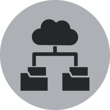 bulut depolama ikonu vektör illüstrasyonu