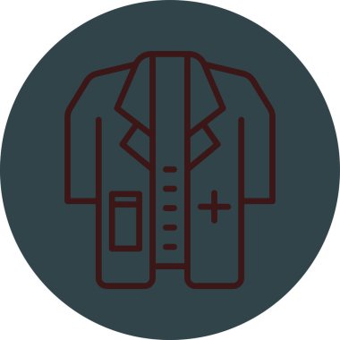 Modern ceket simgesinin vektör çizimi