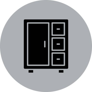 Dolap. Web simgesi basit illüstrasyon
