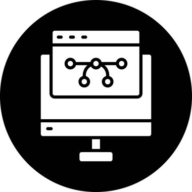 Web simgesi, masaüstü vektör illüstrasyonu