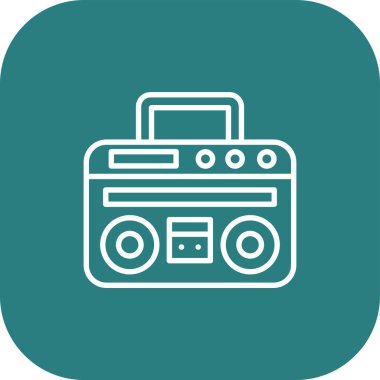 vektör radyo simgesi, vektör illüstrasyonu