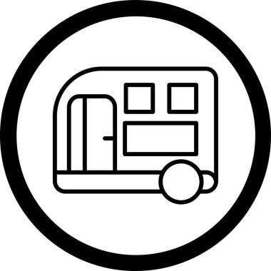 Bir bus simgesinin vektör illüstrasyonu