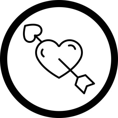 Bir kalp simgesinin vektör illüstrasyonu