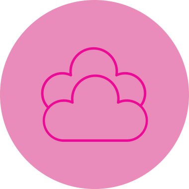 Bulut. Web simgesi basit illüstrasyon