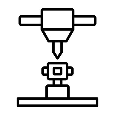 Mikroskop simgesi. Mikroskobun özet vektörü. izole tasarım
