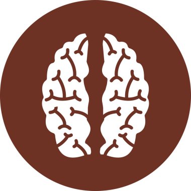 Beyin ikonu. Web için beyin vektör simgelerinin basit çizimi.