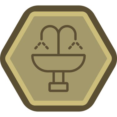 Duş. Web simgesi basit illüstrasyon