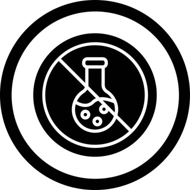 Bir kimyasal tüp simgesinin vektör çizimi