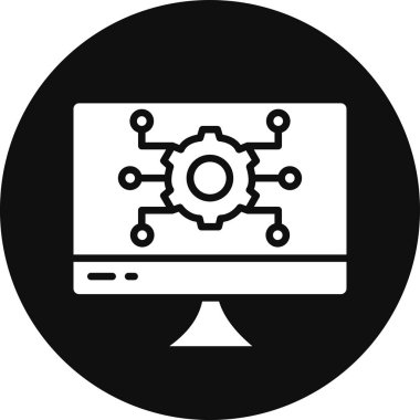 Dizüstü bilgisayar simgesinin vektör çizimi