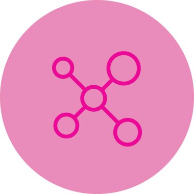 Molekül vektör simgesi modern simge tasarımı illüstrasyonu