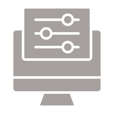 Bilgisayar izleyici vektör simgesi. Bilgisayar bilgisayar bilgisayar simgesi. bilgisayar ekranı simgesi resmi