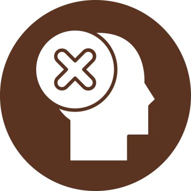 Beyin. Web simgesi basit illüstrasyon