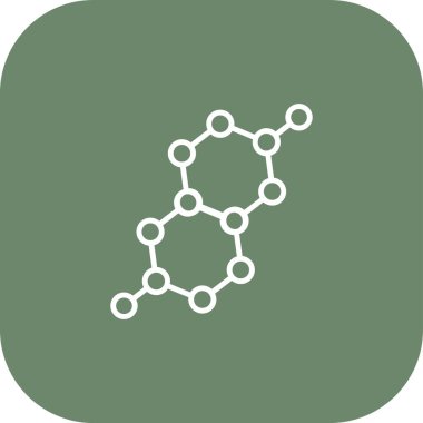 Molekül düz simge vektör çizim