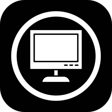 bilgisayar izleme simgesi, vektör illüstrasyonu