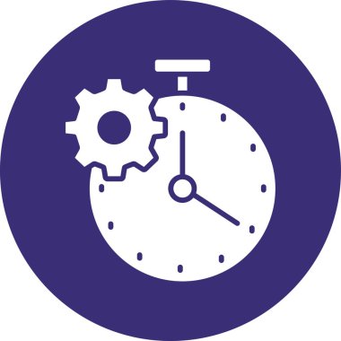 Saat. Web simgesi basit tasarım