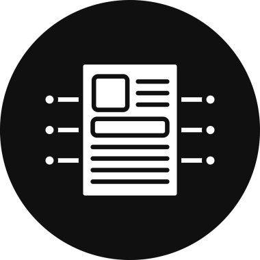 belge simgesi vektör illüstrasyonu