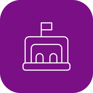 Benzin istasyonu simgesinin vektör illüstrasyonu