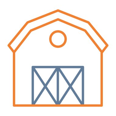 Ahır. Web simgesi basit illüstrasyon