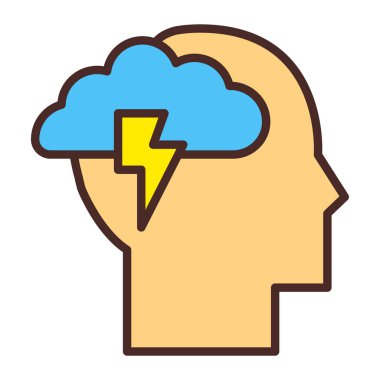 Fırtına simgesi olan beyin