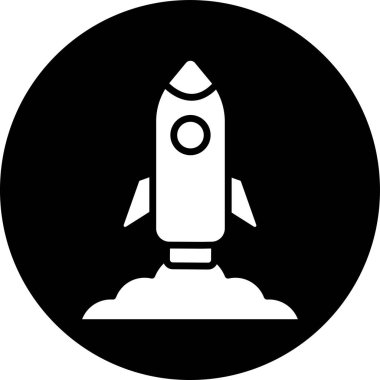 roket ikonu vektör illüstrasyonu