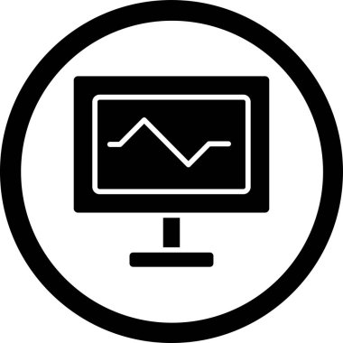 Monitör. Web simgesi basit illüstrasyon
