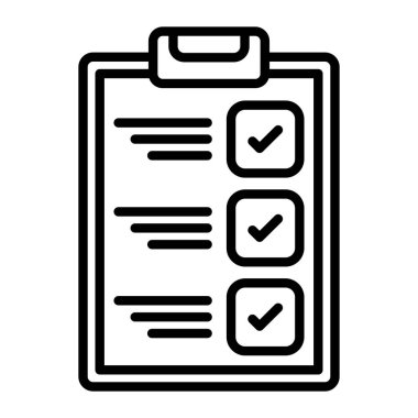 Kontrol listesi vektör illüstrasyonu