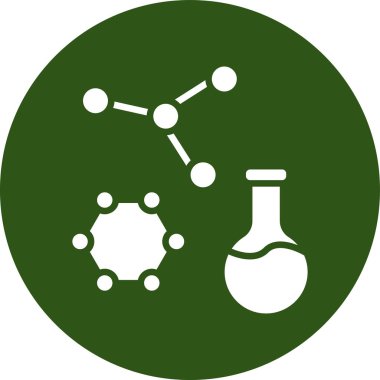 Kimyasal Deney simgesi, vektör illüstrasyonu