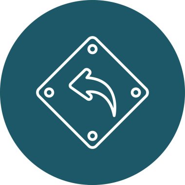 Modern yol simgesinin vektör illüstrasyonu