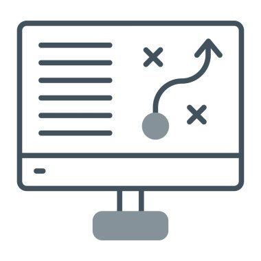 veri analizi vektör çizgisi simgesi, imzala