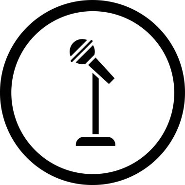 Mikrofon simgesinin vektör illüstrasyonu