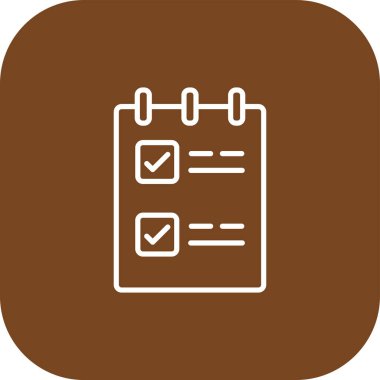 Kontrol listesi simgesi, vektör illüstrasyonu