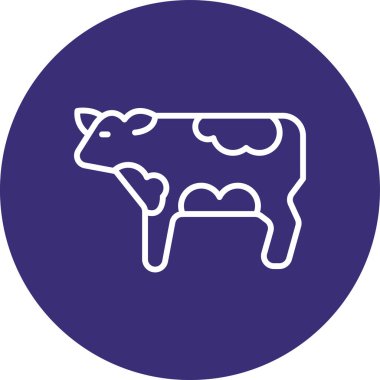 inek simgesi vektör illüstrasyonu