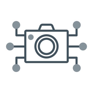 Kamera simgesi, vektör illüstrasyonu