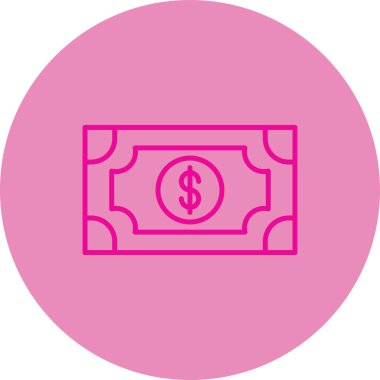 Dolar banknot simgesi, illüstrasyon