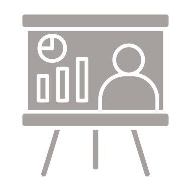 Satır biçiminde sunum tahtası simgesi