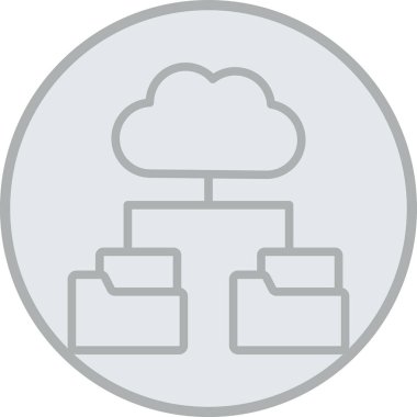 bulut veritabanı simgesi ana hat biçiminde