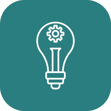 Soyut arkaplanda ampul simgesi izole edildi